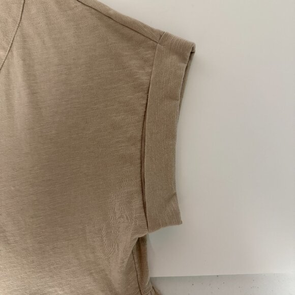 SONOMA brand, Ladies Size Small, Casual Two tier button up dress, Tan color - Picture 4 of 6